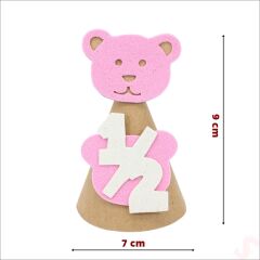 1/2 Yarım Yaş Kraft Külah Şapka - Pembe