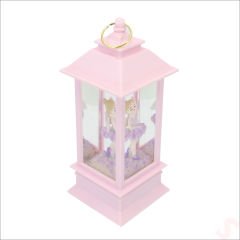 Uçuşan Simli,12,5cm x 5cm Led Işıklı Balerin Fener Küre - D