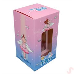 Uçuşan Simli,12,5cm x 5cm Led Işıklı Balerin Fener Küre - D