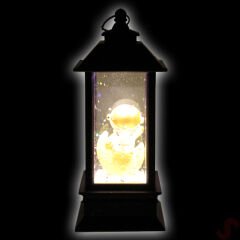 Uçuşan Simli,12,5cm x 5cm Led Işıklı Astronot Fener Küre - B