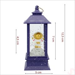 Uçuşan Simli,12,5cm x 5cm Led Işıklı Astronot Fener Küre - C