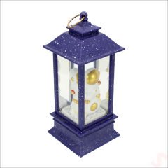 Uçuşan Simli,12,5cm x 5cm Led Işıklı Astronot Fener Küre - D