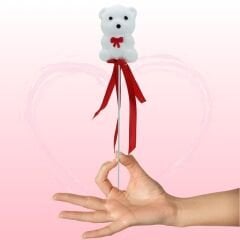 Ayıcık Çubuk, 22 x 4,5 x 3 cm Beyaz - 10 Adet