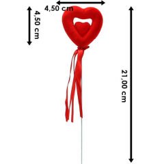 Kalp Çubuk İç İçe Kalp, 21 cm x 4,5 cm - 10 Adet