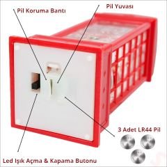 Uçuşan Simli,12,5 x 5cm Led Işıklı Telefon Kulübesi Küre-Noel Baba