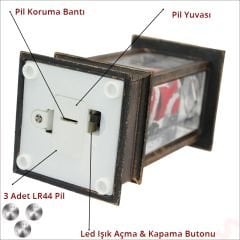 Uçuşan Simli,12,5cm x 5cm Led Işıklı Fener Küre - Noel Baba