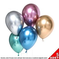 Krom Balon, 15cm Çok Renkli - 5 Adet