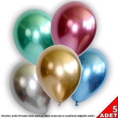 Krom Balon, 15cm Çok Renkli - 5 Adet