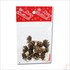 Yılbaşı Ağaç SüSü Mini Kozalak -  2cm x 12 Adet