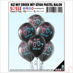 Kız Mı ? & Erkek Mi ? Cinsiyet Partisi Balonu - 8 Adet