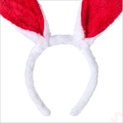 Tavşan Kulağı Pelüş Taç - Kırmızı