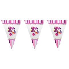 1 Yaş Bayrak Flama, 2,10 mt, Pembe