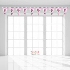 1 Yaş Bayrak Flama, 2,10 mt, Pembe