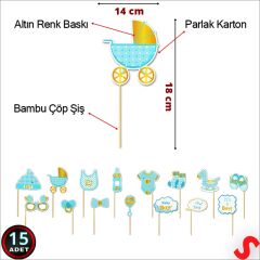 Baby Boy Konuşma Balonu Seti, 15 Parça