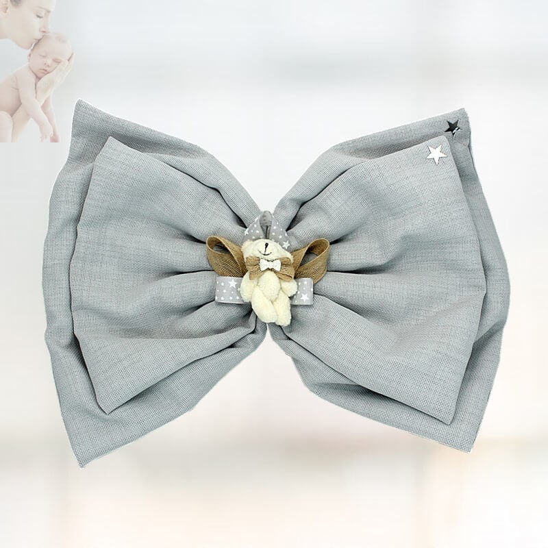 Anne ve Bebek Yatak Ucu Fiyonk, Gri