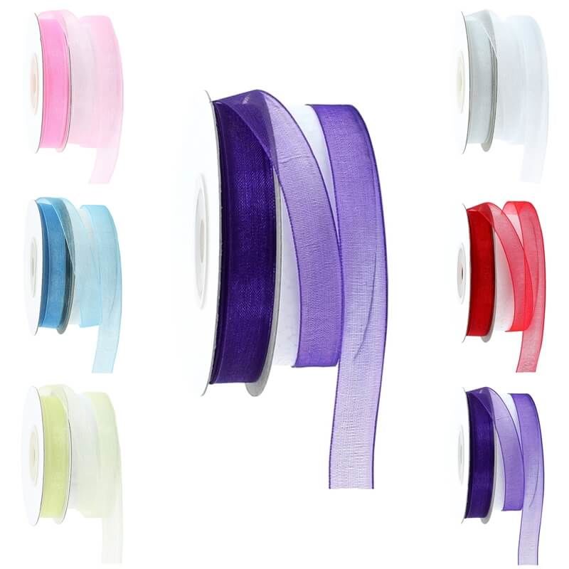 Organze Kurdele, 1,00 cm x 23 mt -  6 Renk Seçenekli -