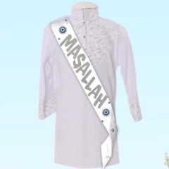 Sünnet Maşallah Kuşak, 6cm x 170 cm - Gümüş