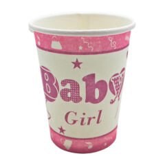 Baby Shower Karton Bardak, Pembe - 8 Adet
