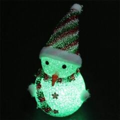 Renk Değiştiren Pilli, Led Kardan Adam - 15cm x 6cm