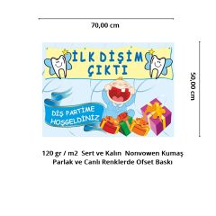 Dişim Çıktı Afiş, 70cm x 50cm - Mavi