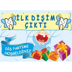 Dişim Çıktı Afiş, 70cm x 50cm - Mavi