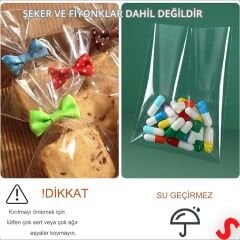 Kurabiye ve Şeker Poşeti 20cm x 10cm - 25 Adet