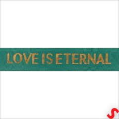 Grogren Kurdele Eternal Altın Baskılı, 2,5cm x 23mt - Yeşil