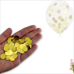 Şeffaf Balon İçi Pul Konfeti, 10 gr - Altın