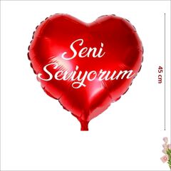 Seni Seviyorum Kalp Folyo Balon - 45cm