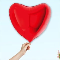 Kalp Folyo Balon, 60cm - Kırmızı