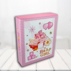 Bebek Fotoğraf Albümü 80 Resimlik Kutulu, ABC Modeli - Pembe