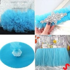 SüSLeme Tülü Grek Tül Rulo, 66 cm x 10 mt - Mavi