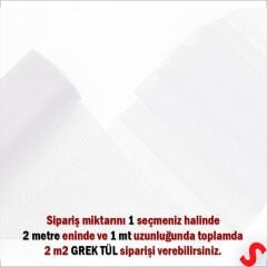 SüSLeme Tülü Grek Tül, 2 mt en x 1 mt uzunluk - Beyaz