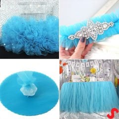 SüSLeme Tülü Grek Tül, 2 mt en x 1 mt uzunluk - Mavi