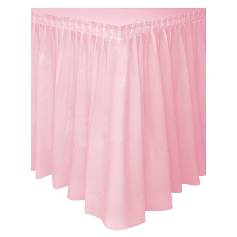 Masa Eteği, Plastik, 75 cm x 426 cm, Pembe