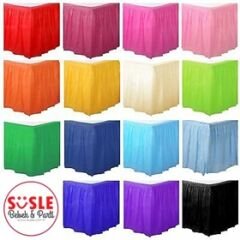 Masa Eteği, Plastik, 75 cm x 426 cm, Mavi