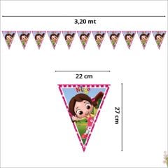 Niloya Üçgen Bayrak Flama - 3,2 mt