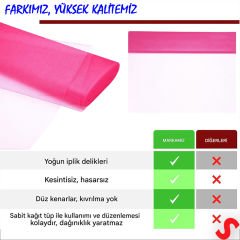 SüSLeme Tülü Kristal Tül, 3 mt en x 1 mt uzunluk - Fuşya