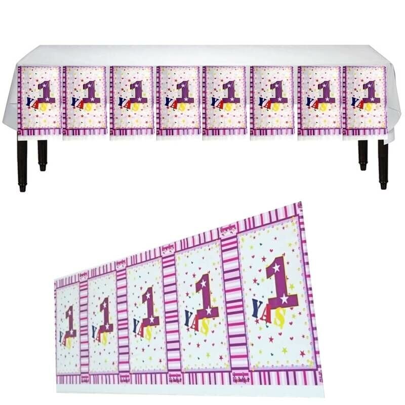 1 Yaş Parti Masa Örtüsü, 180 x 108 cm,  Pembe