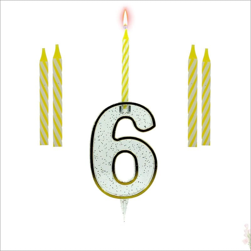 6 Rakam Şeffaf Mumluk ve 4 adet MuM