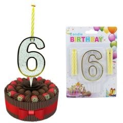 6 Rakam Şeffaf Mumluk ve 4 adet MuM