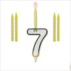 7 Rakam Şeffaf Mumluk ve 4 adet MuM