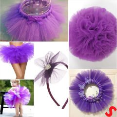 SüSLeme Tülü Kristal Tül, 3 mt en x 1 mt uzunluk - Mor