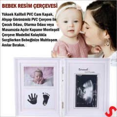 Bebek Ultrasonlu, El ve Ayak İzli  Resim Çerçevesi, 36cm x 23cm