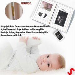 Bebek Ultrasonlu, El ve Ayak İzli  Resim Çerçevesi, 36cm x 23cm