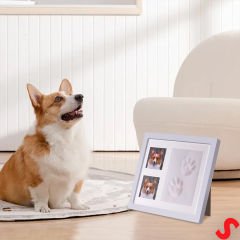 Kedi Köpek Pati İzi  Resim Çerçevesi, 27,5cm x 23,5cm