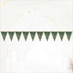 Hoşgeldin Ramazan Üçgen Bayrak Flama - 2 mt