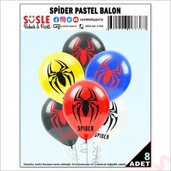 Spider Örümcek Balon, 30cm x 8 Adet