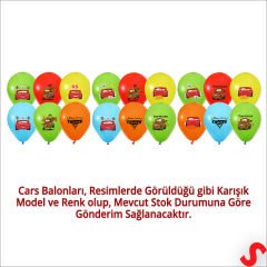 Cars Balon, 30cm x 5 Adet