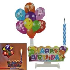 Led Işıklı Müzikli Doğum Günü Mumu, Mavi